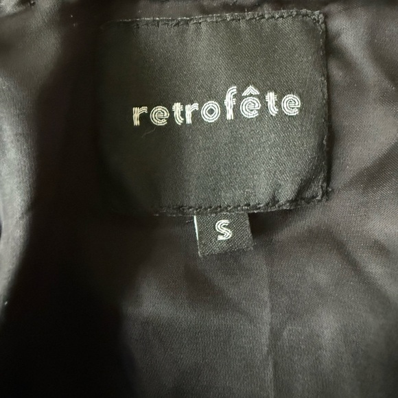 Retrofete Black and Gray Gabriella Robe Dress SZ Small - Picture 15 of 16